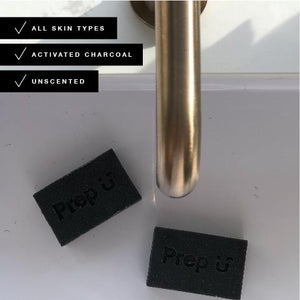 Prep U Charcoal Unscented Castile Cleansing Bar, perfect for all skin types and exfoliating with activated charcoal.