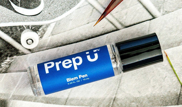 Prep U Blem Pen, winner of Best Skin Care for Him award, showcased on a stylish background.