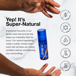 Refreshing Body Spray in hands, highlighting super-natural, toxic-free formula for all-day freshness without harsh chemicals.