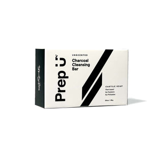 Box of Prep U Charcoal Cleansing Bar on a white background