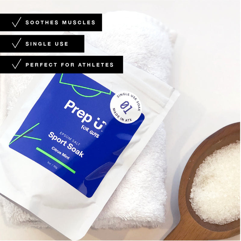 Single Use Sport Epsom Salt Soak 3oz Prep U
