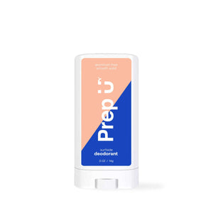 Mini Surfside Deodorant by Prep u, aluminum-free, featuring tropical scents of vanilla and coconut in a portable stick.