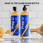 Prep U Solstice natural body wash for teen boys — plant-based castile and apple amino acid dual-action formula