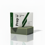 Prep U Alpine Shave Bar — handcrafted castile shaving soap with forest green packaging, vegan and Leaping Bunny certified