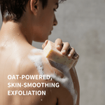Prep U Peppermint Oats bar close-up — natural oat exfoliant visible in castile soap for gentle resurfacing