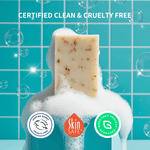 Prep U Peppermint Oats bar soap ingredients — milled oats and peppermint oil in glycerin-rich castile base