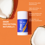 Prep U Solstice natural deodorant for teens — front view, plant-based formula