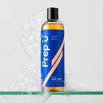 Prep U Surfside Body Wash lifestyle — foamy bubbles, natural coastal body wash for teen boys