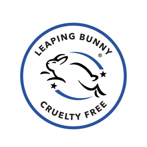 Leaping Bunny logo representing cruelty-free certification for cosmetics and skincare products.